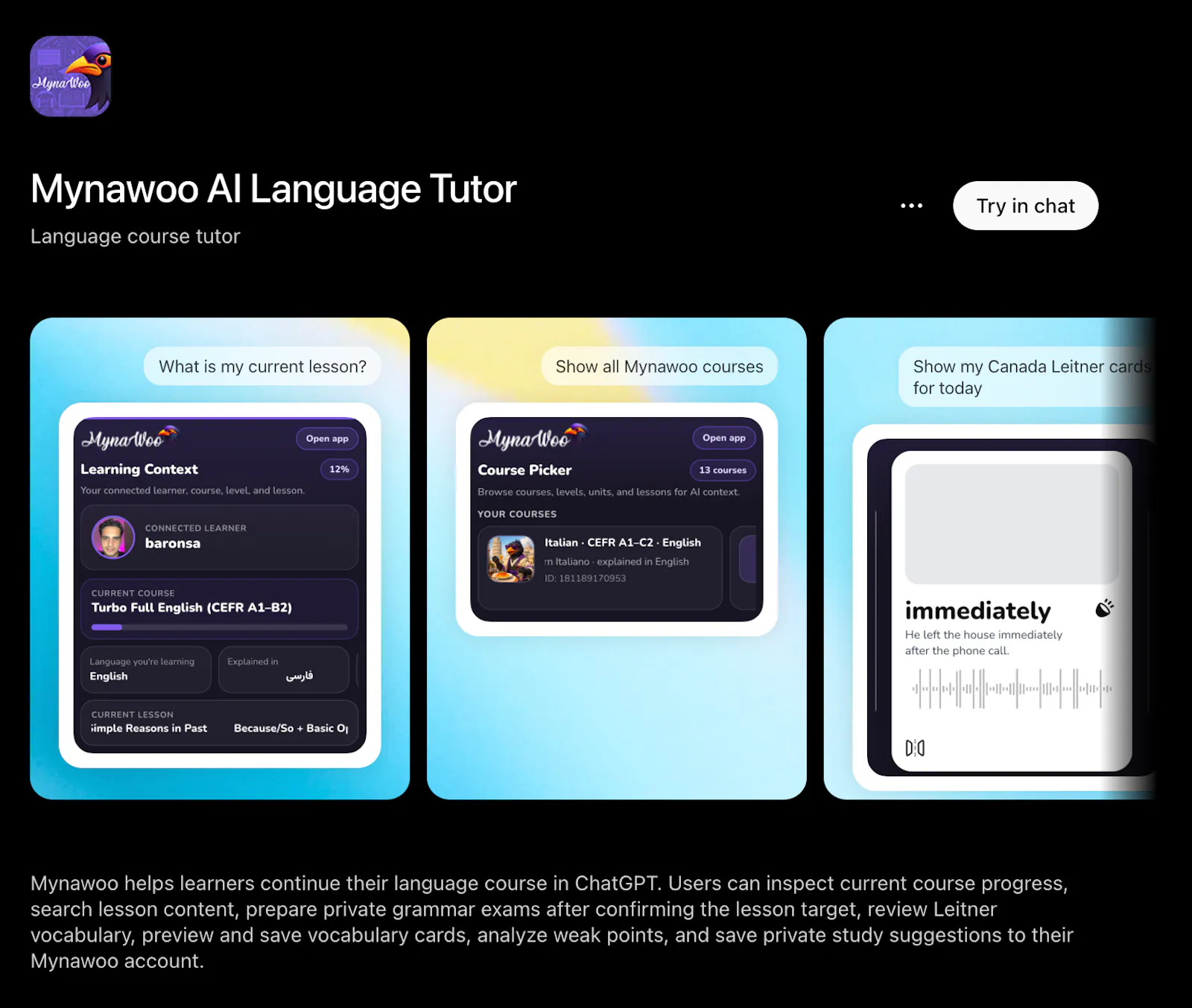Mynawoo for ChatGPT & Claude screenshot 3