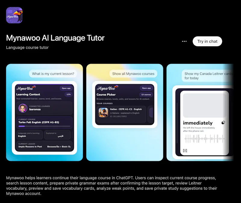 Mynawoo for ChatGPT & Claude screenshot 3