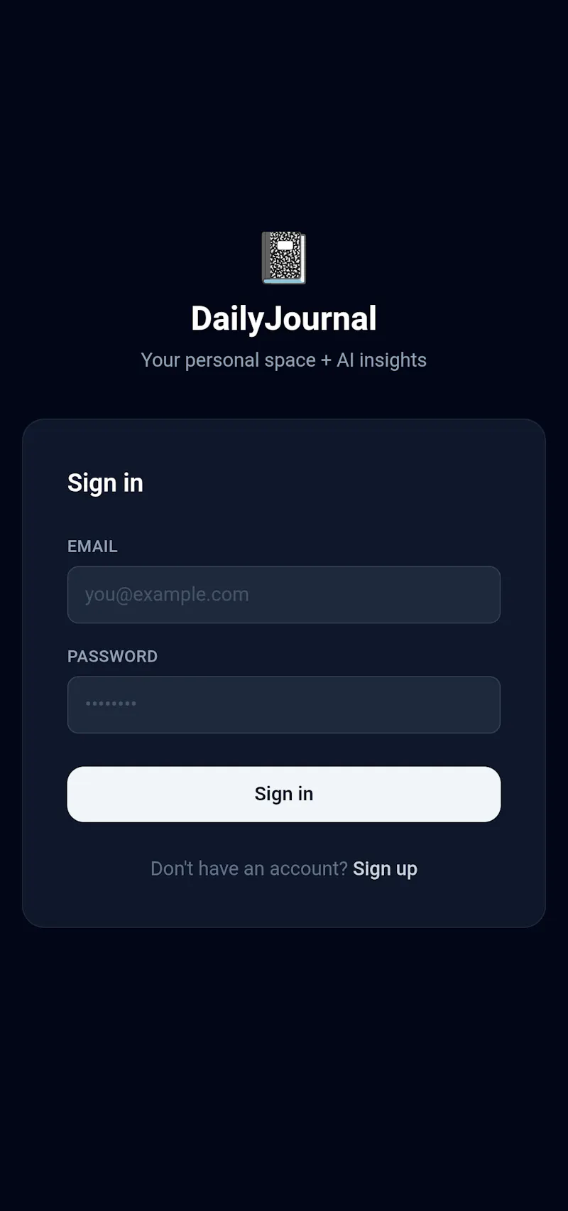 Daily Journal + AI Insights screenshot 2