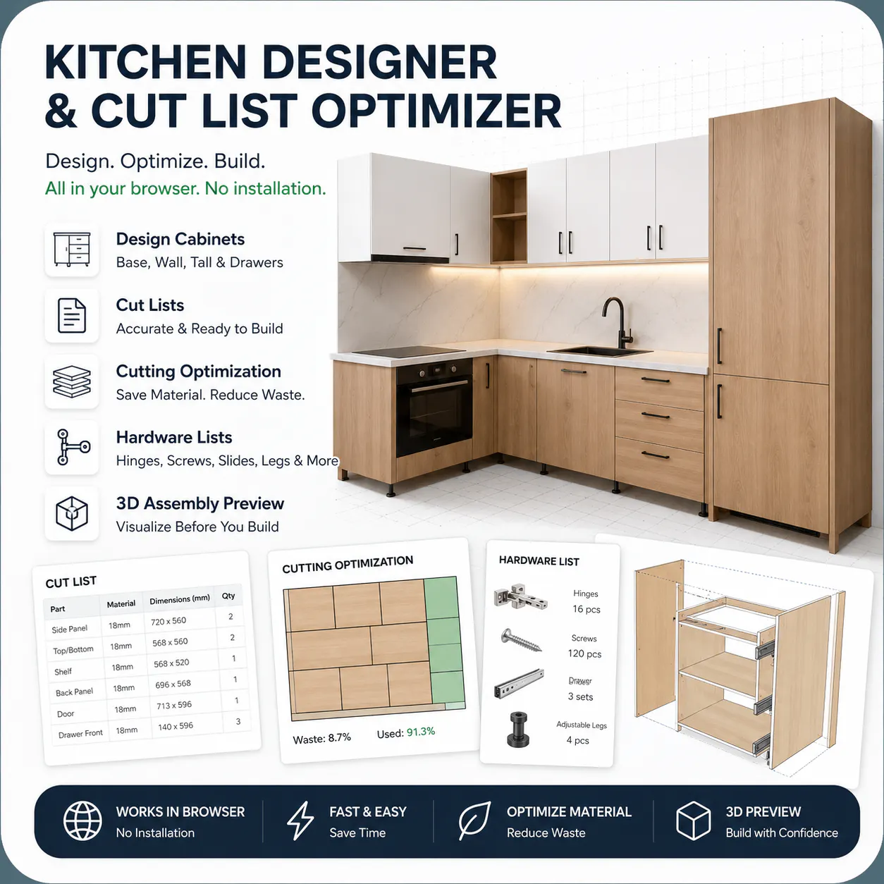 Kitchen maker-Cut List&Panel Cutting gallery image