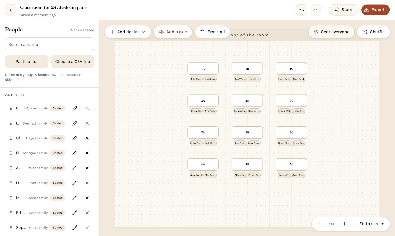 SeatSort screenshot 2