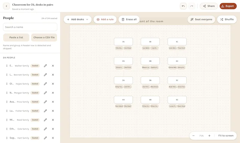 SeatSort screenshot 2