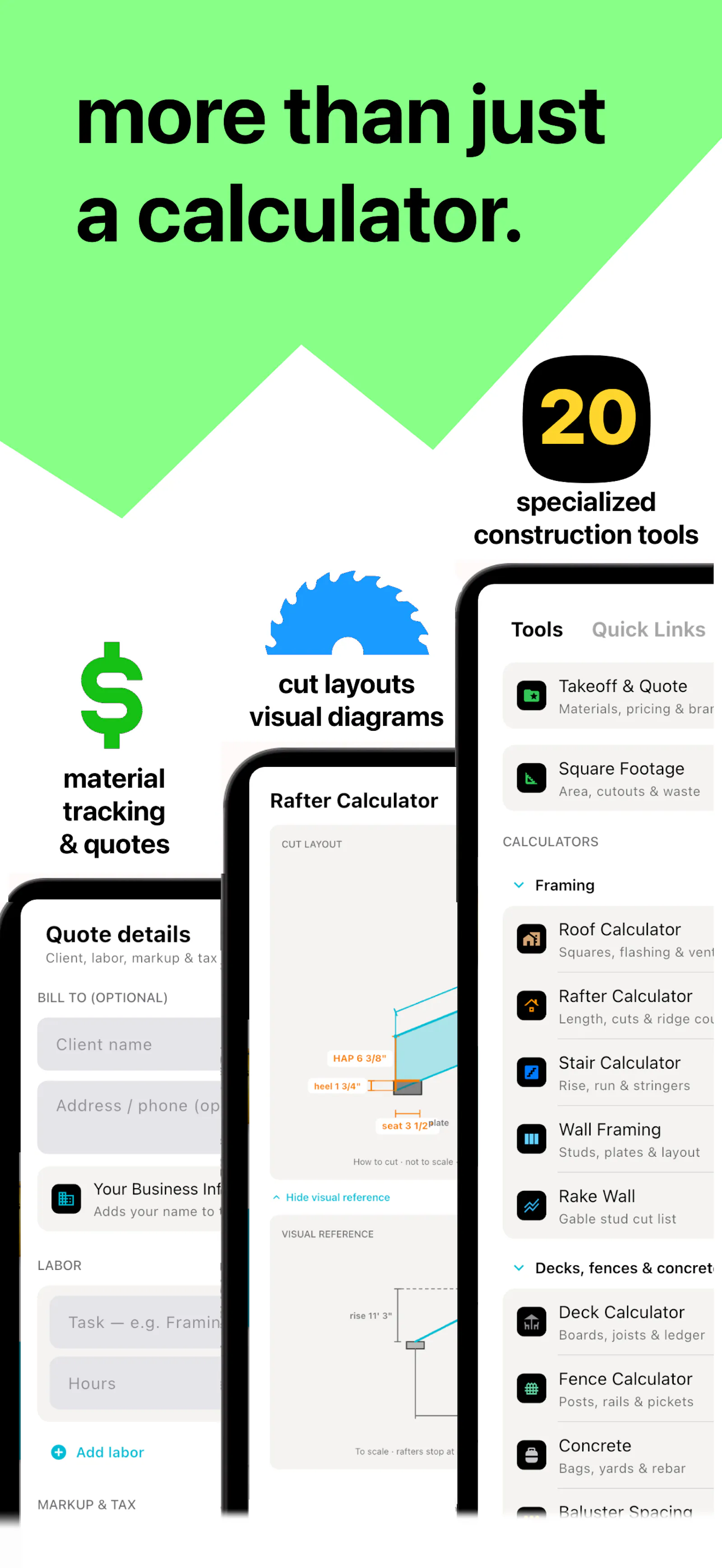Hammer Construction Calculator screenshot 3