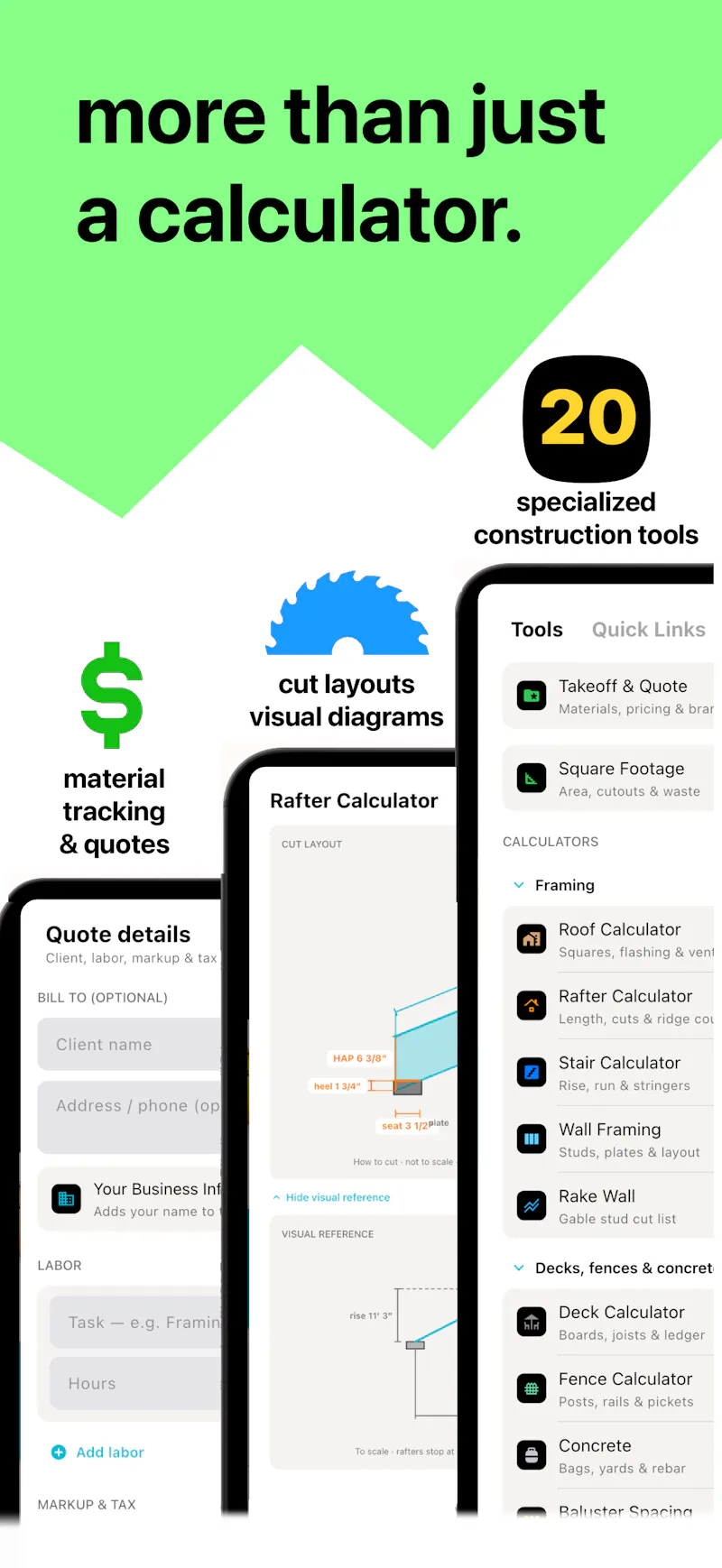 Hammer Construction Calculator screenshot 3