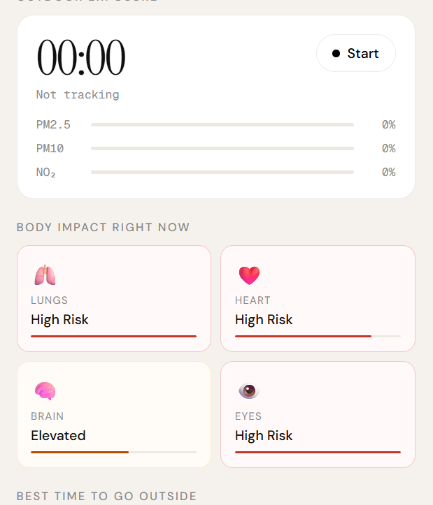BreatheSafe - Screenshot 2 showing product features and functionality