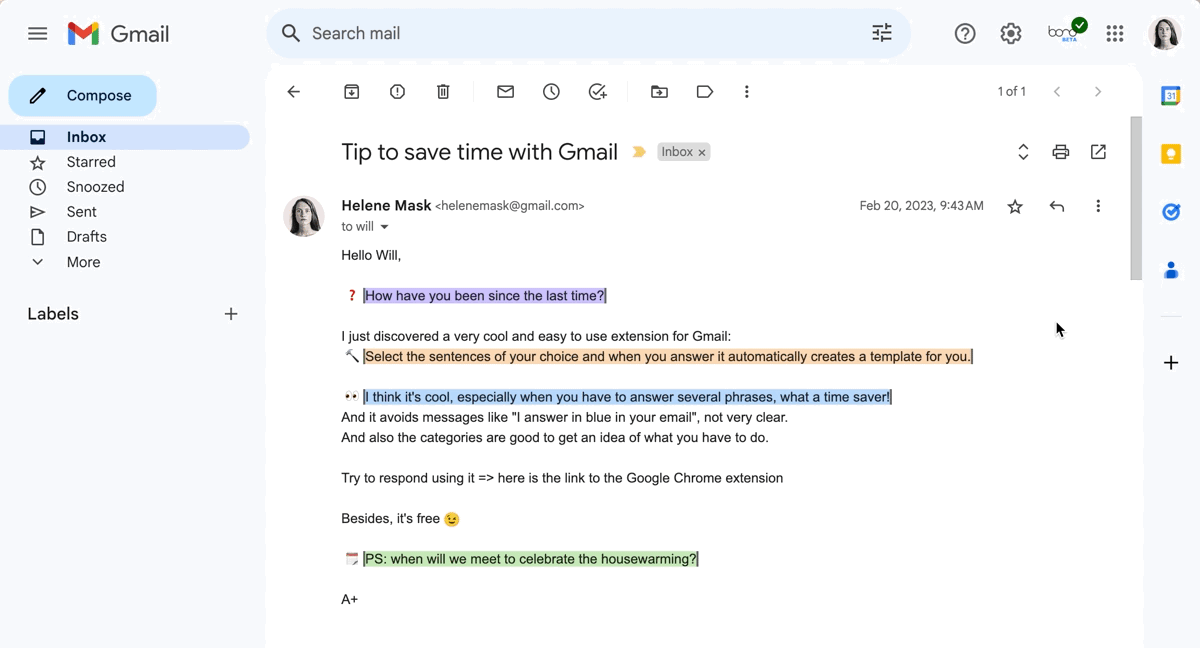 보장합니다 - 더 명확하고 빠른 답변을위한 Gmail 확장 미디어 2
