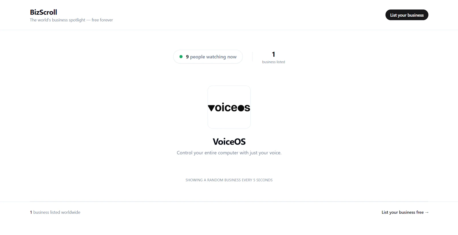 BizScroll screenshot 1