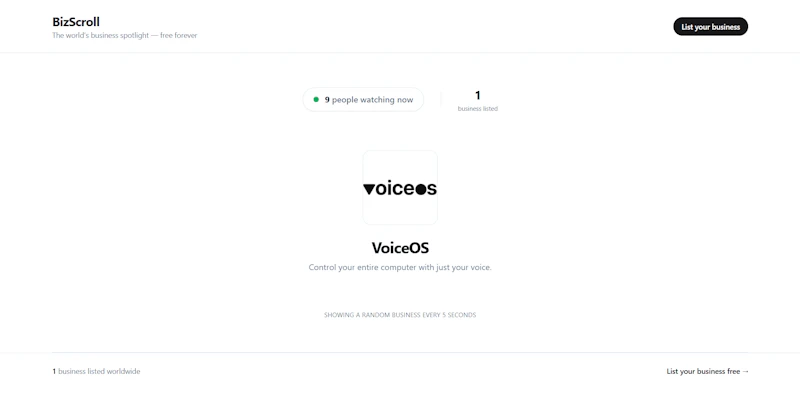 BizScroll screenshot 1
