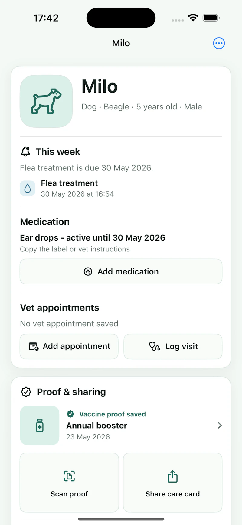 PawProof - Pet Records screenshot 2