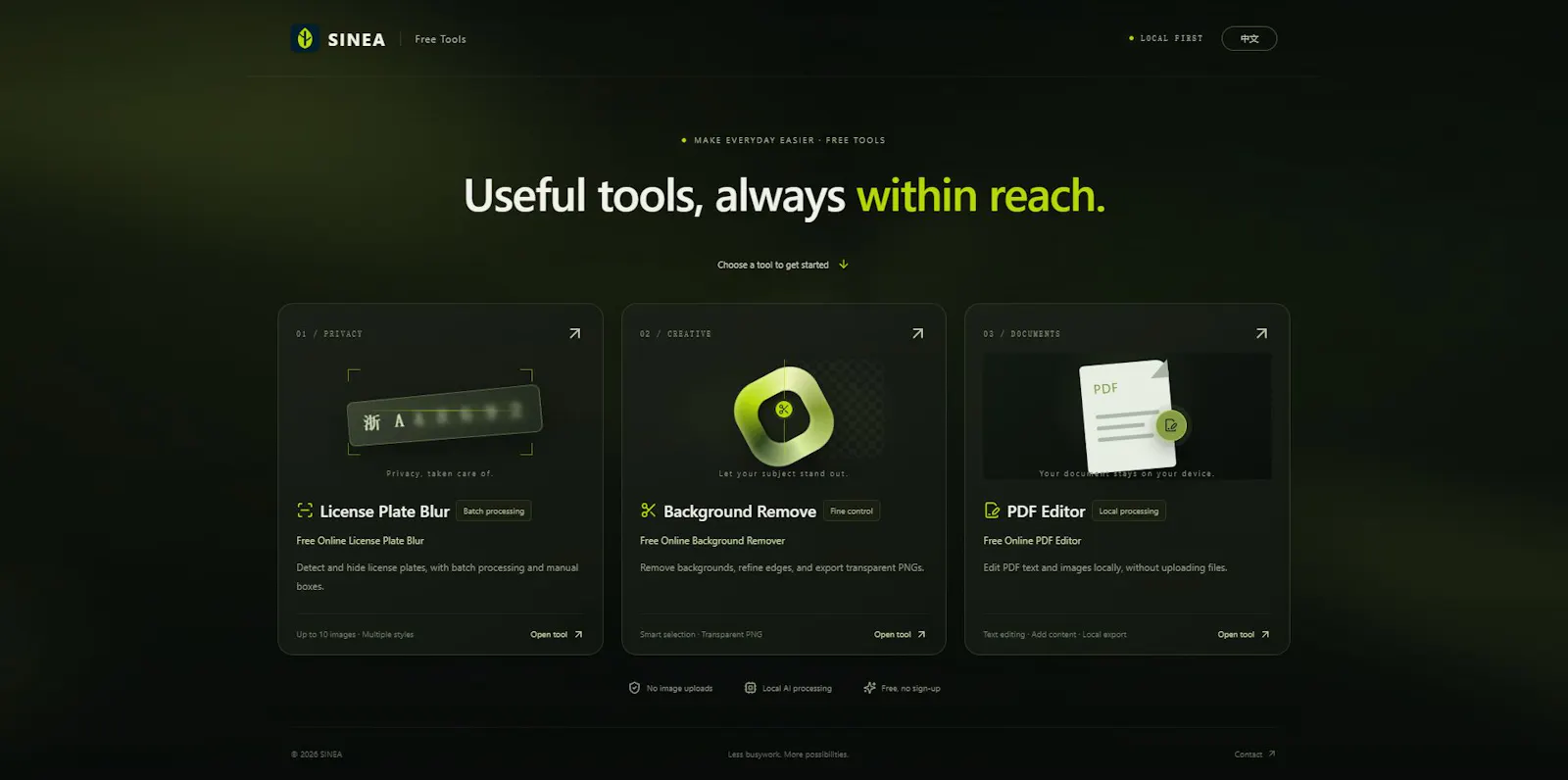 SINEA Free Tools screenshot 1