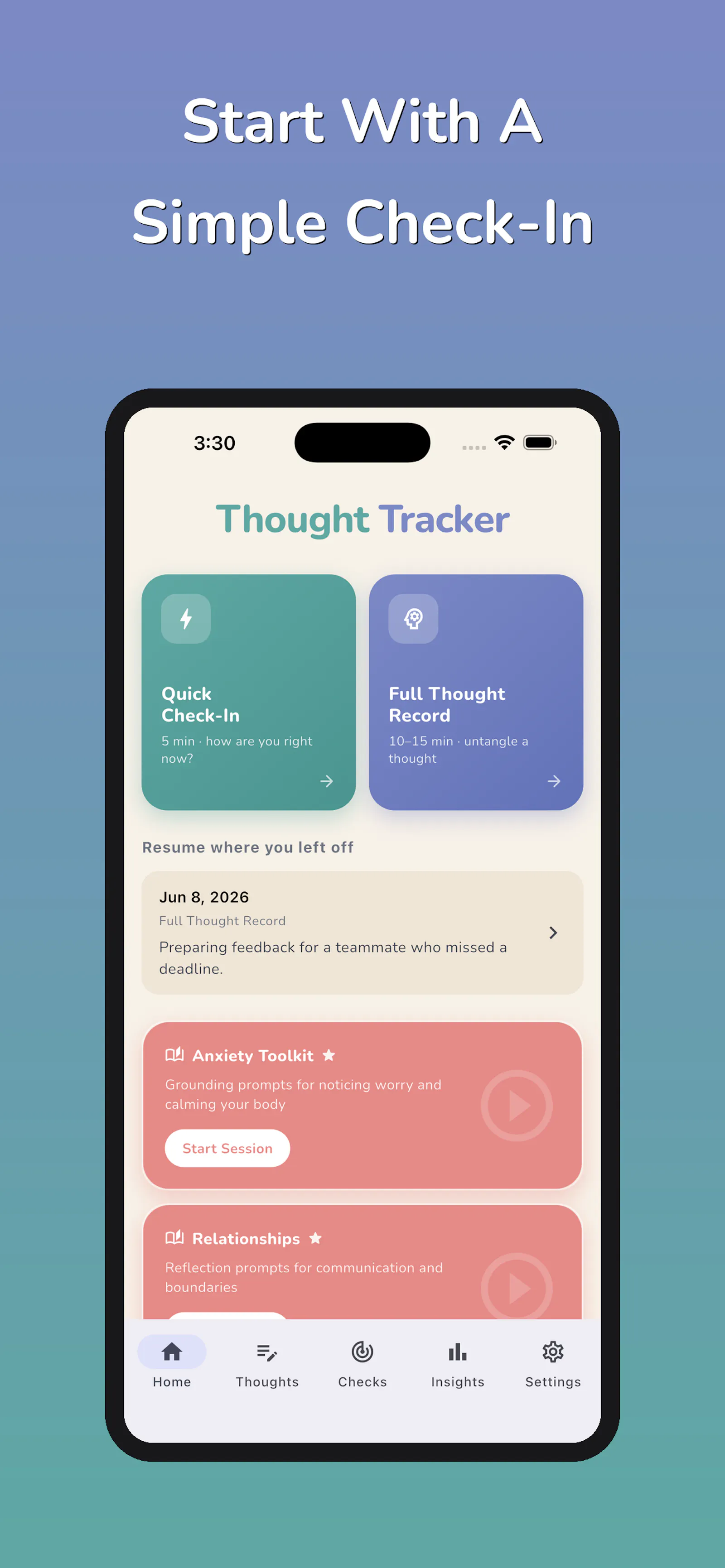 Thought Tracker CBT screenshot 4