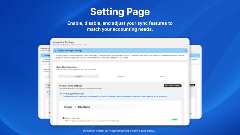 Zoho Books Integration for Shopify screenshot 5