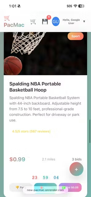 PacMac Marketplace - Main product screenshot demonstrating key features and user interface