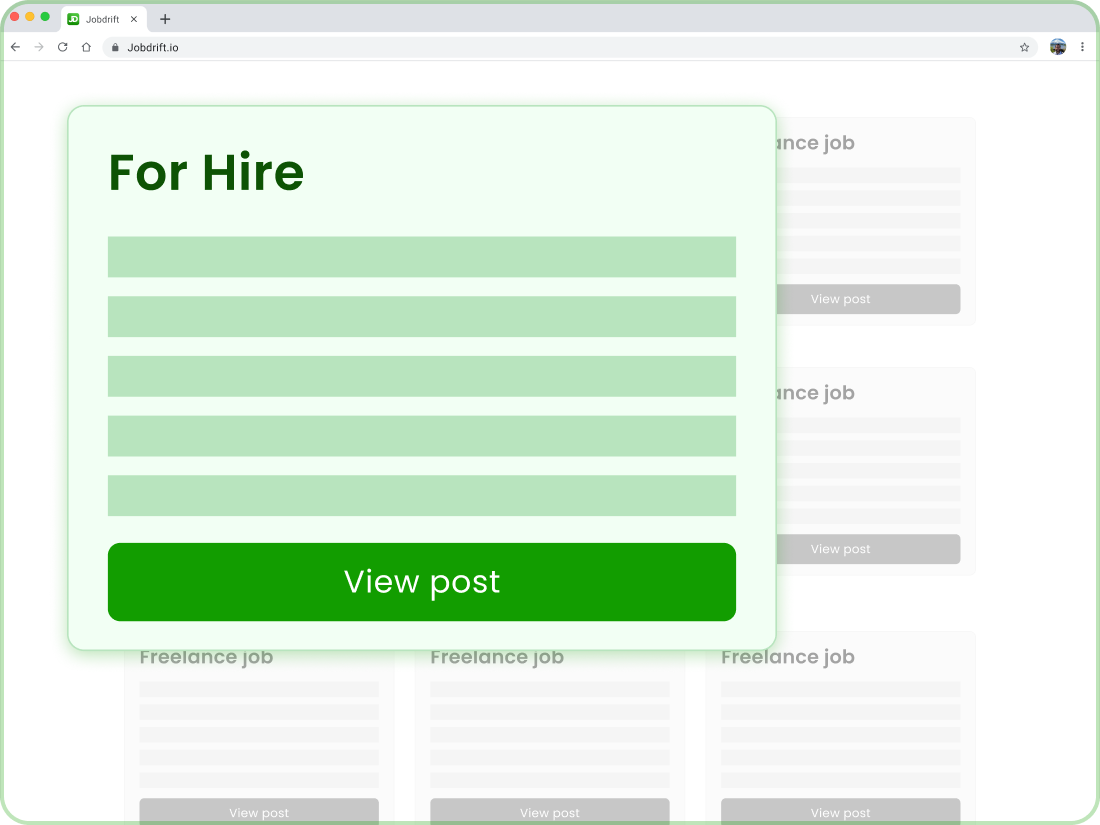 Jobdrift - Screenshot 2 showing product features and functionality