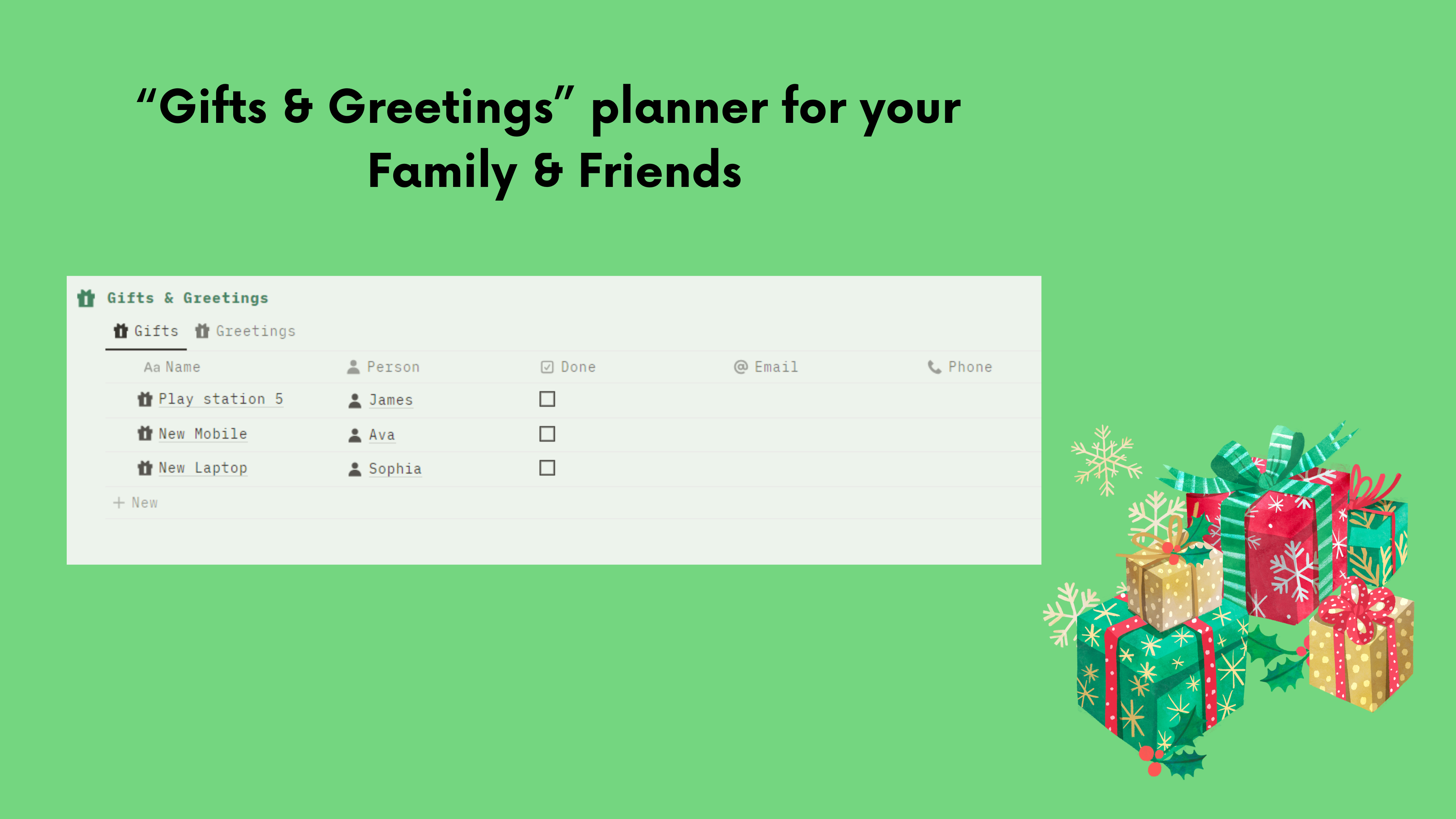 Mídia 7 de Planejador de Natal para noção - Modelo de noção para organizar tudo para o próximo Natal!