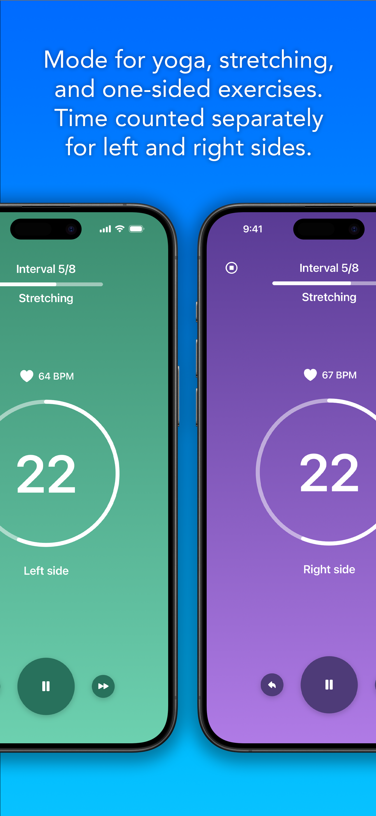 Mídia 3 de Intervalo Ares - Timer minimalista para Apple Watch & iPhone - sem anúncios, sem ruído