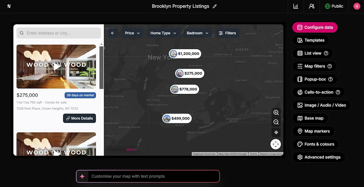No Code Map App