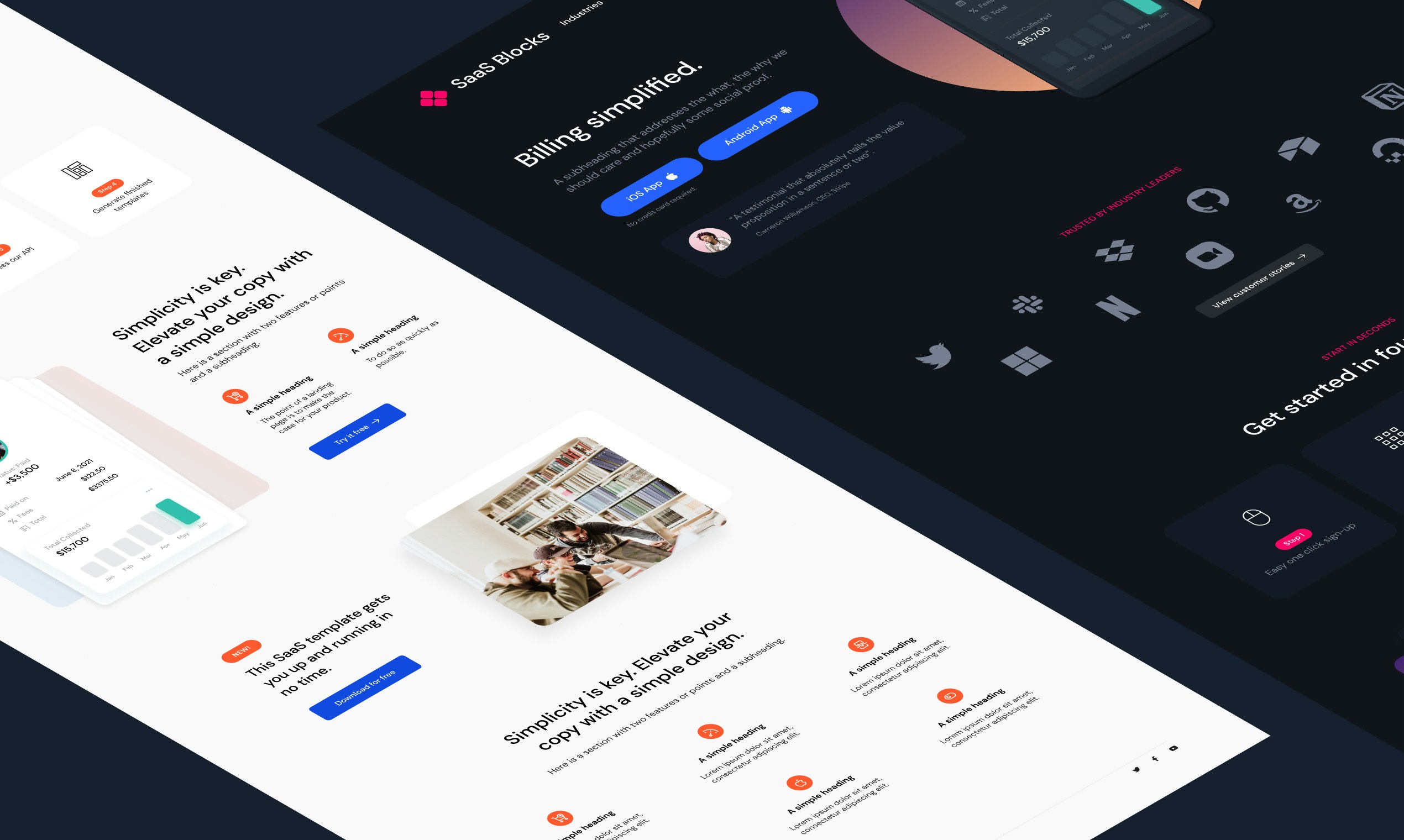 SaaS Blocks UI Kit gallery image