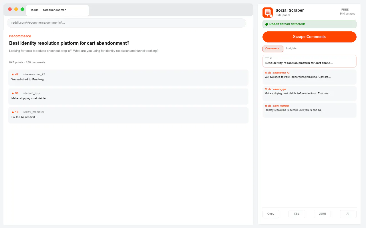 Social Scraper+ 截图