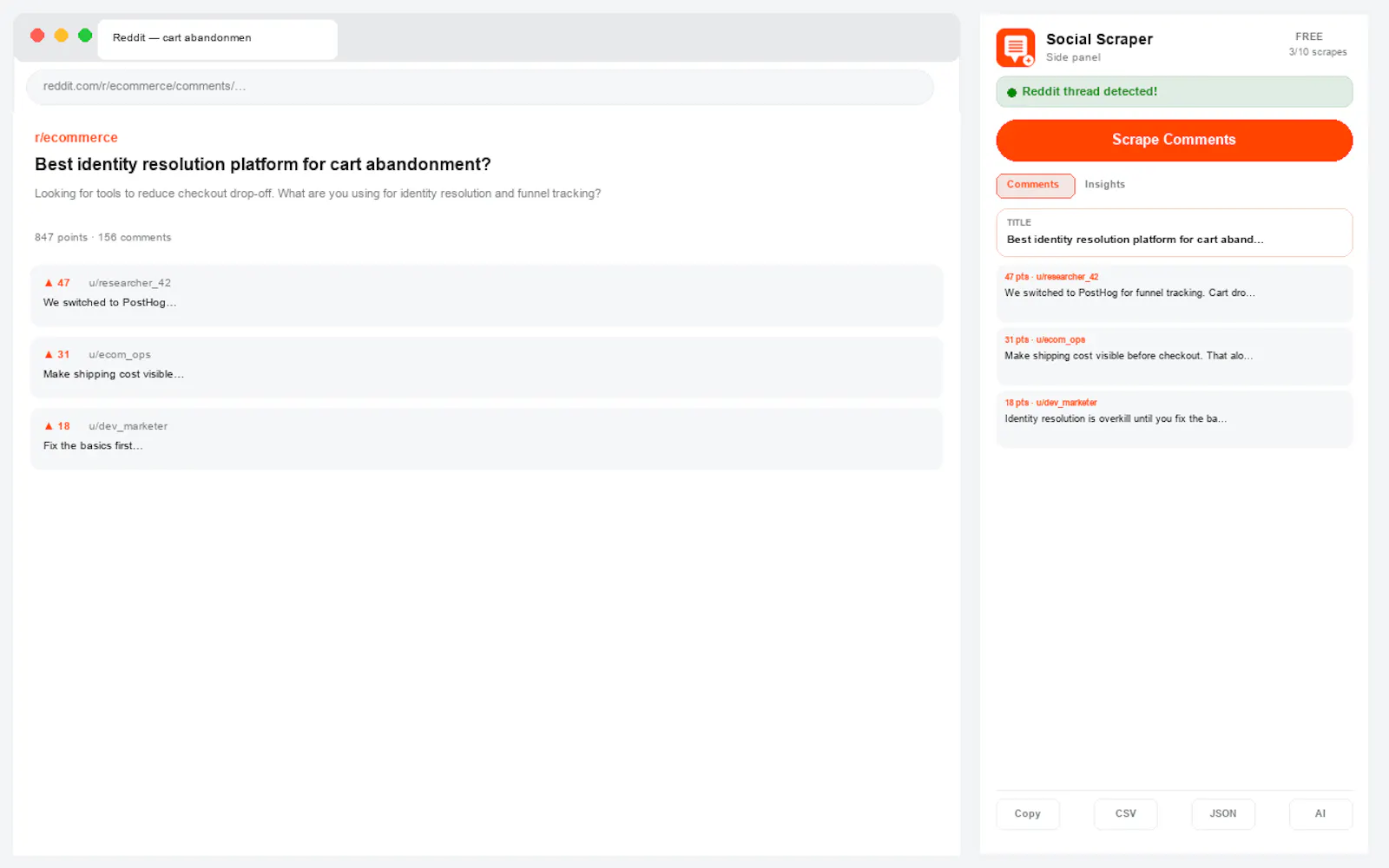Social Scraper+ screenshot 2