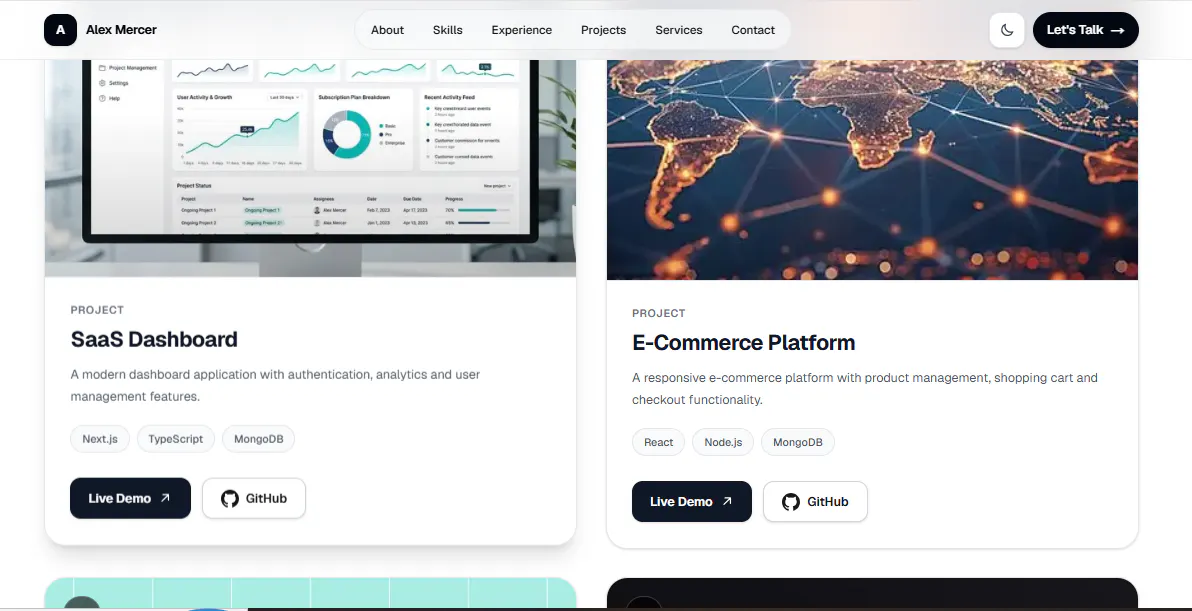 Premium Developer Portfolio Template gallery image