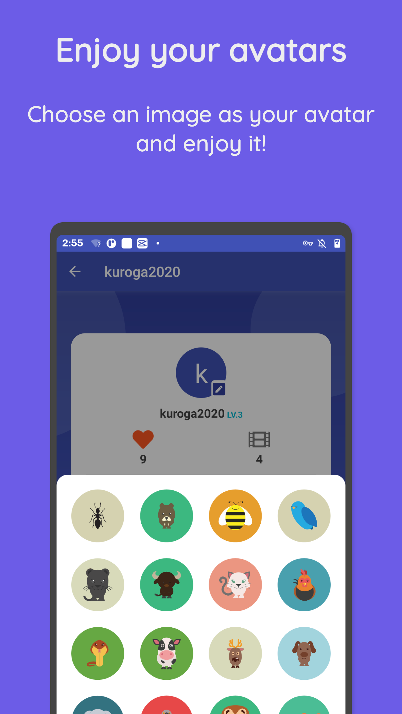 Kuroga : GIF 메이커를 그리십시오 - GIF 편집기 : 캔버스를 그리기 & 프레임별로 애니메이션 프레임 만들기 미디어 5