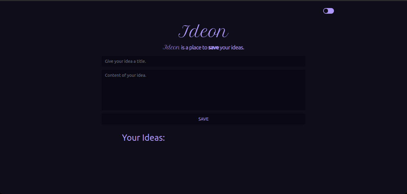 Ideon — Save you ideas in your browser