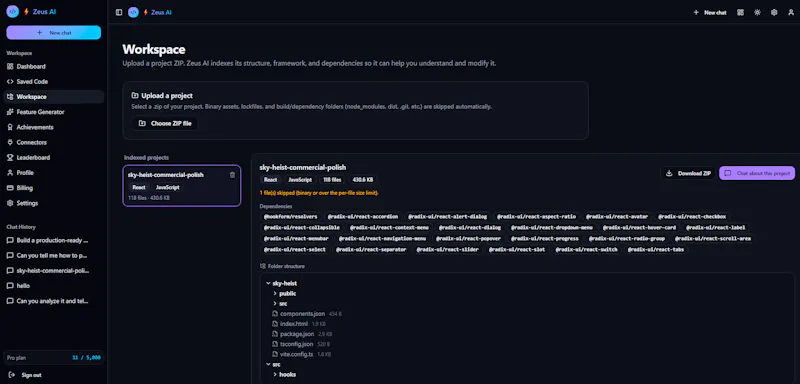 ZeusAI screenshot 2