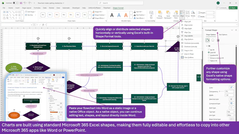 Flowchart Maker for Excel screenshot 5