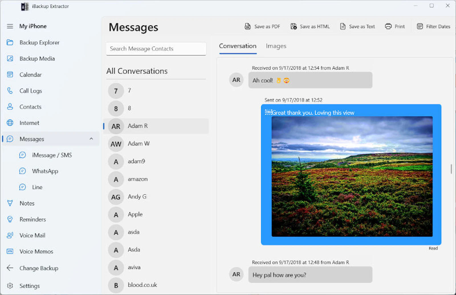 iBackup Extractor screenshot 3