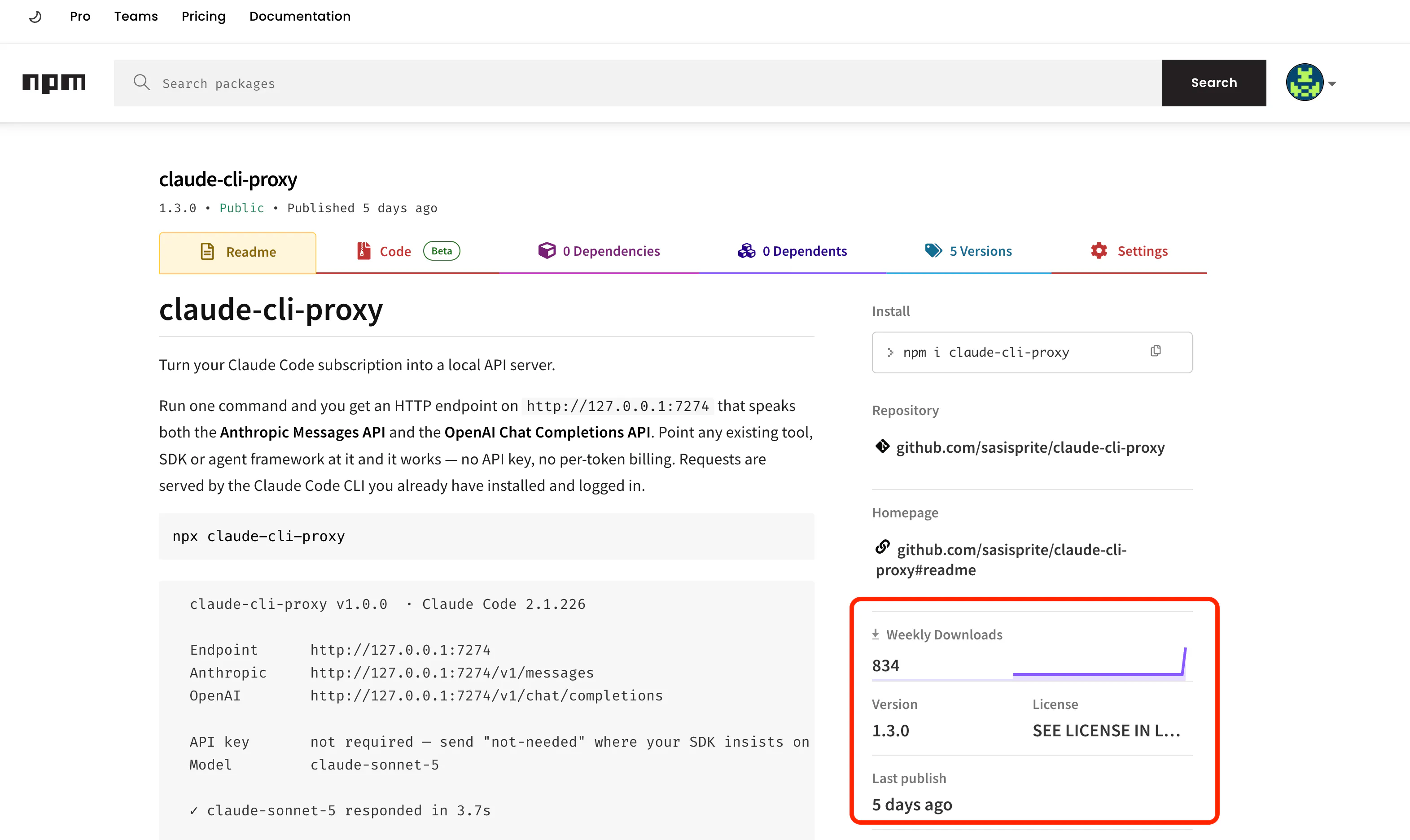 Claude Code CLI Proxy gallery image