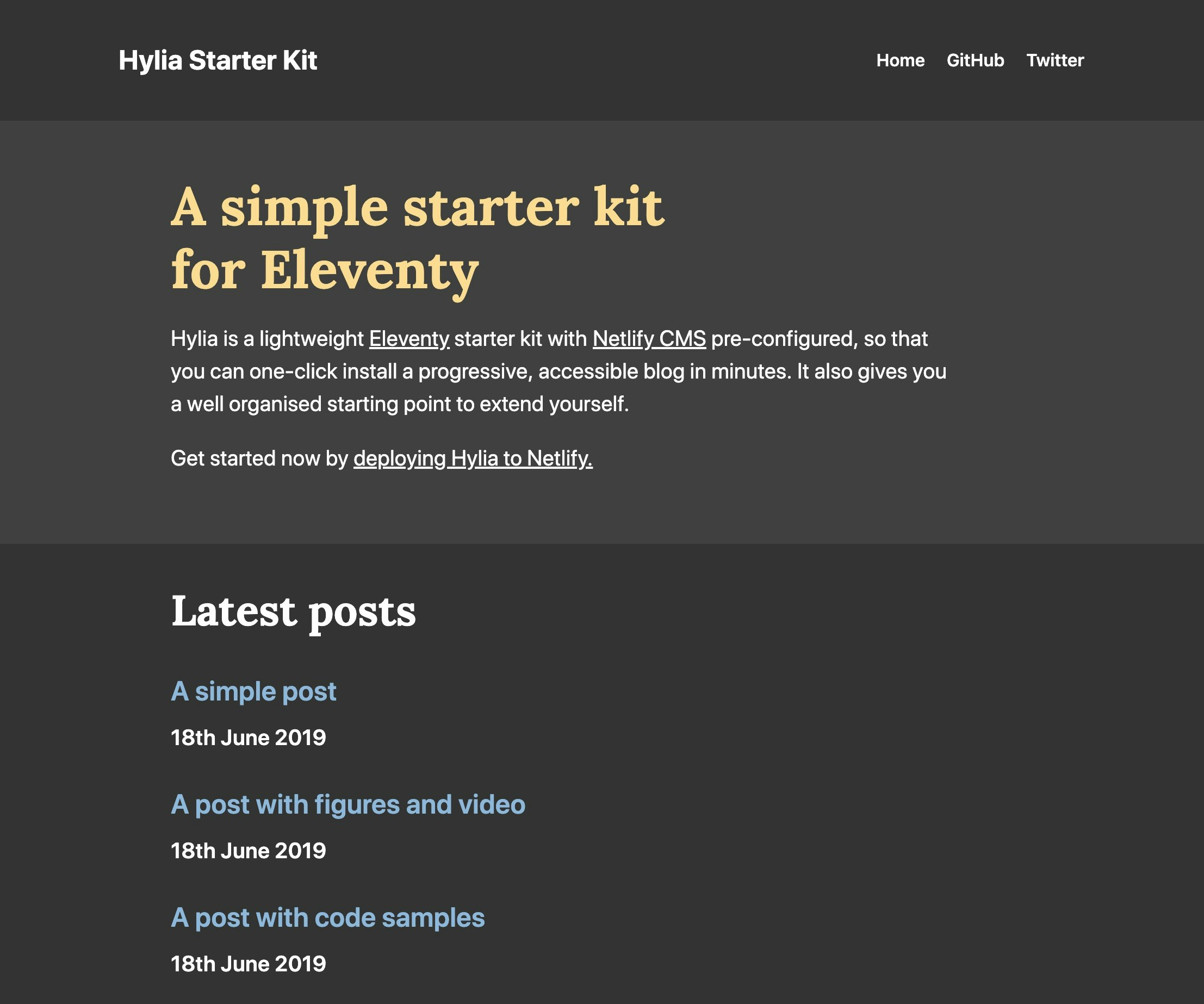 Hylia - Eleventy Starter Kit gallery image