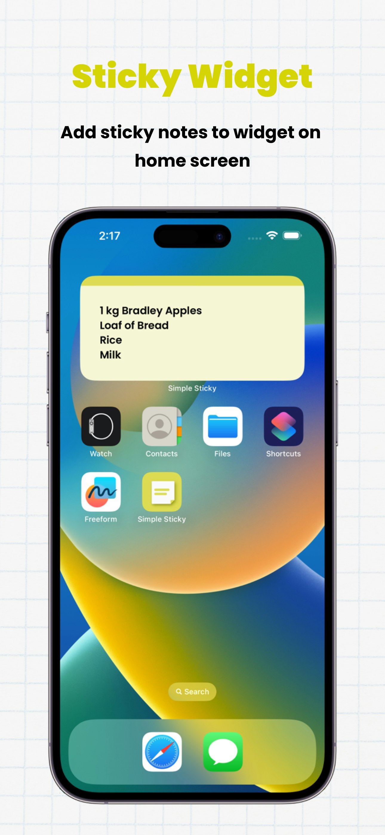iOS에 대한 간단한 스티커 메모 - iOS 용으로 만든 간단한 스티커 메모 위젯 미디어 3