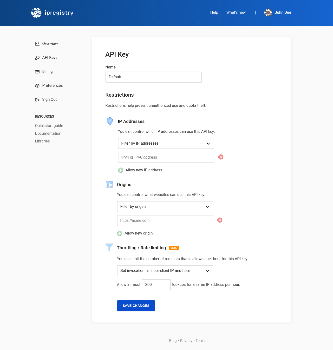 Ipregistry gallery image