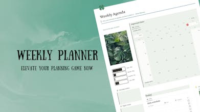 Planejador Semanal Elegante - Um planejador moderno e com design estiloso que ajuda você a gerenciar seu tempo de forma eficiente, garantindo uma agenda sem estresse.