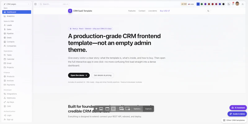 React Admin Template screenshot 2