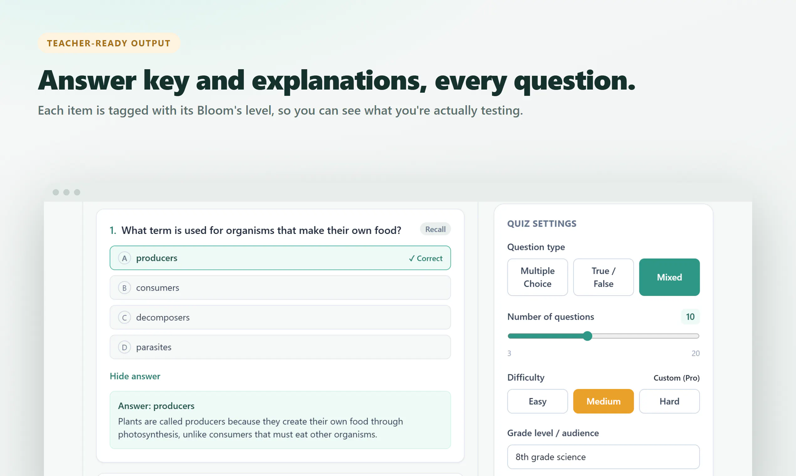 Educator Quiz Instantiator gallery image