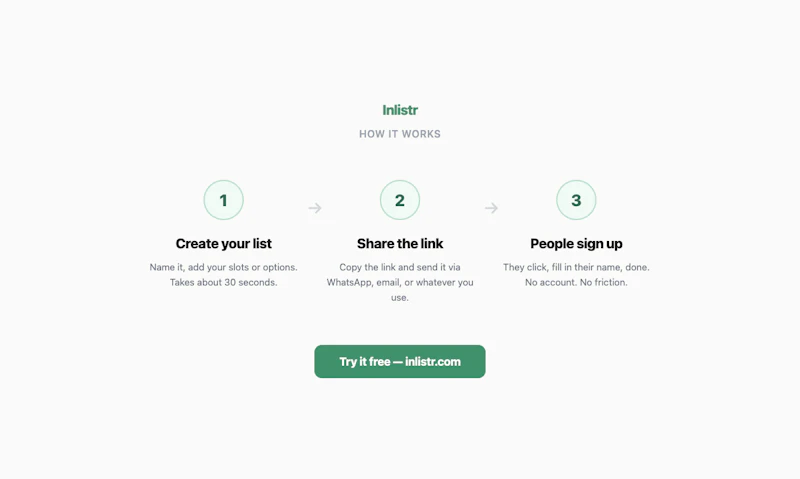 Inlistr screenshot 3