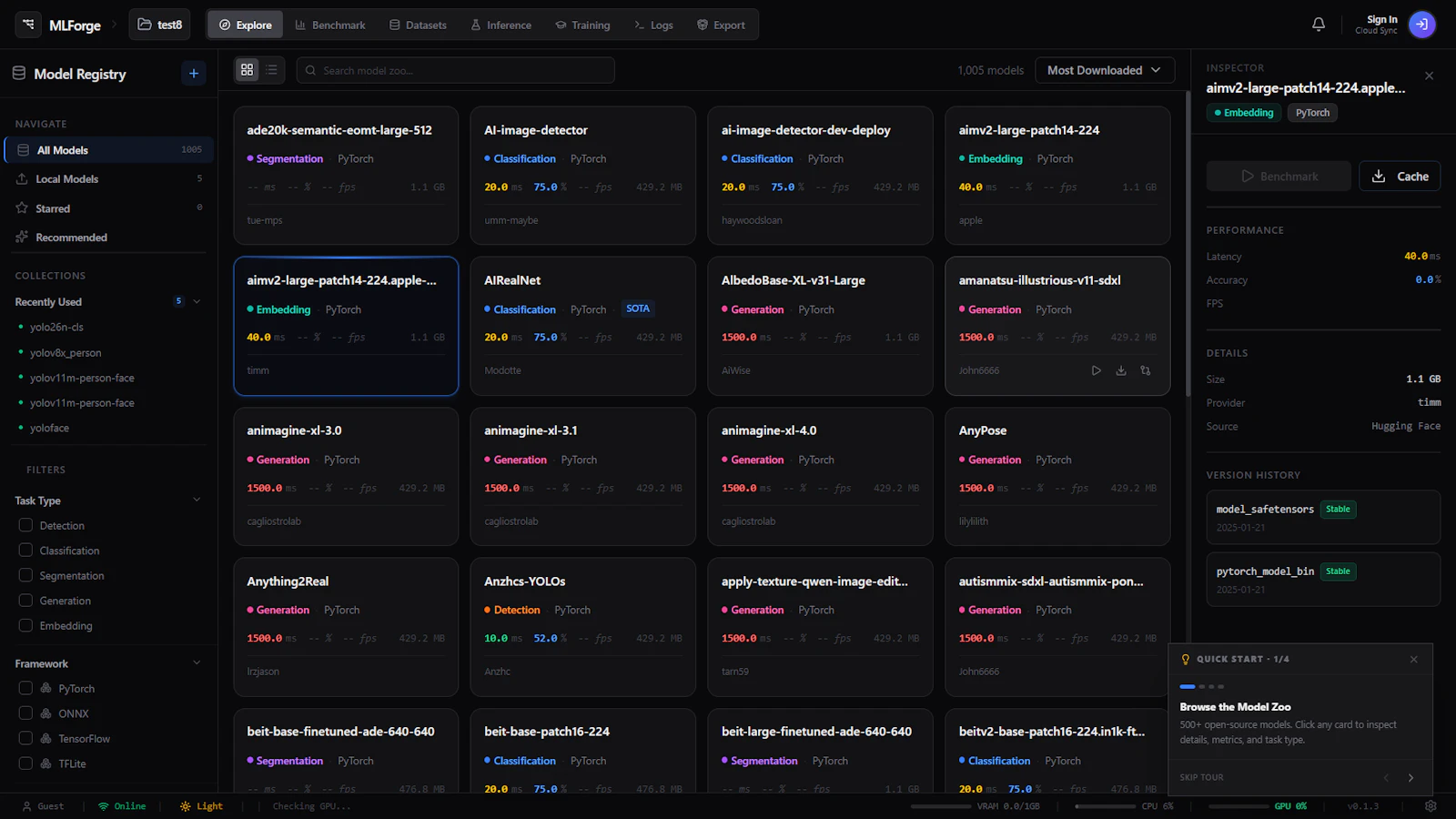 MLForge screenshot 1