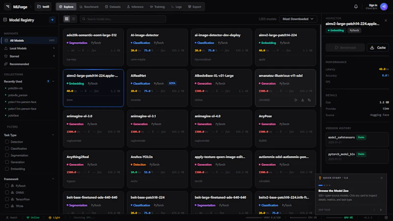 MLForge screenshot 1