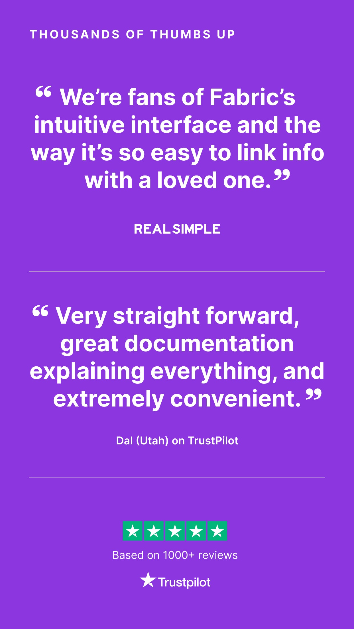 Fabric Life insurance, wills, and family financial