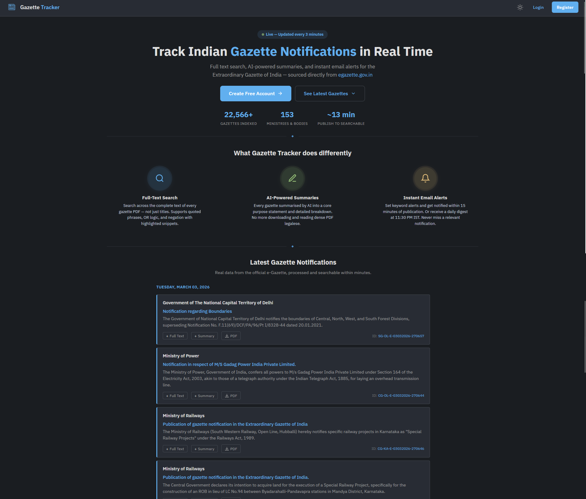 Gazette Tracker gallery image