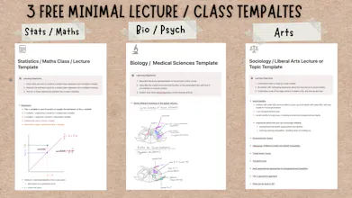 Free Minimal Lecture / Class Templates gallery image