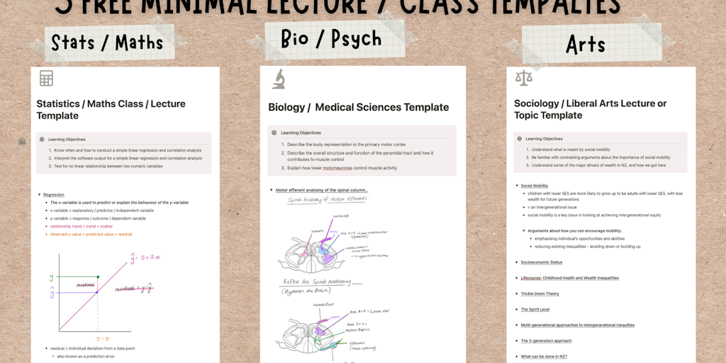 Free Minimal Lecture / Class Templates: 3 Free lecture templates for ...