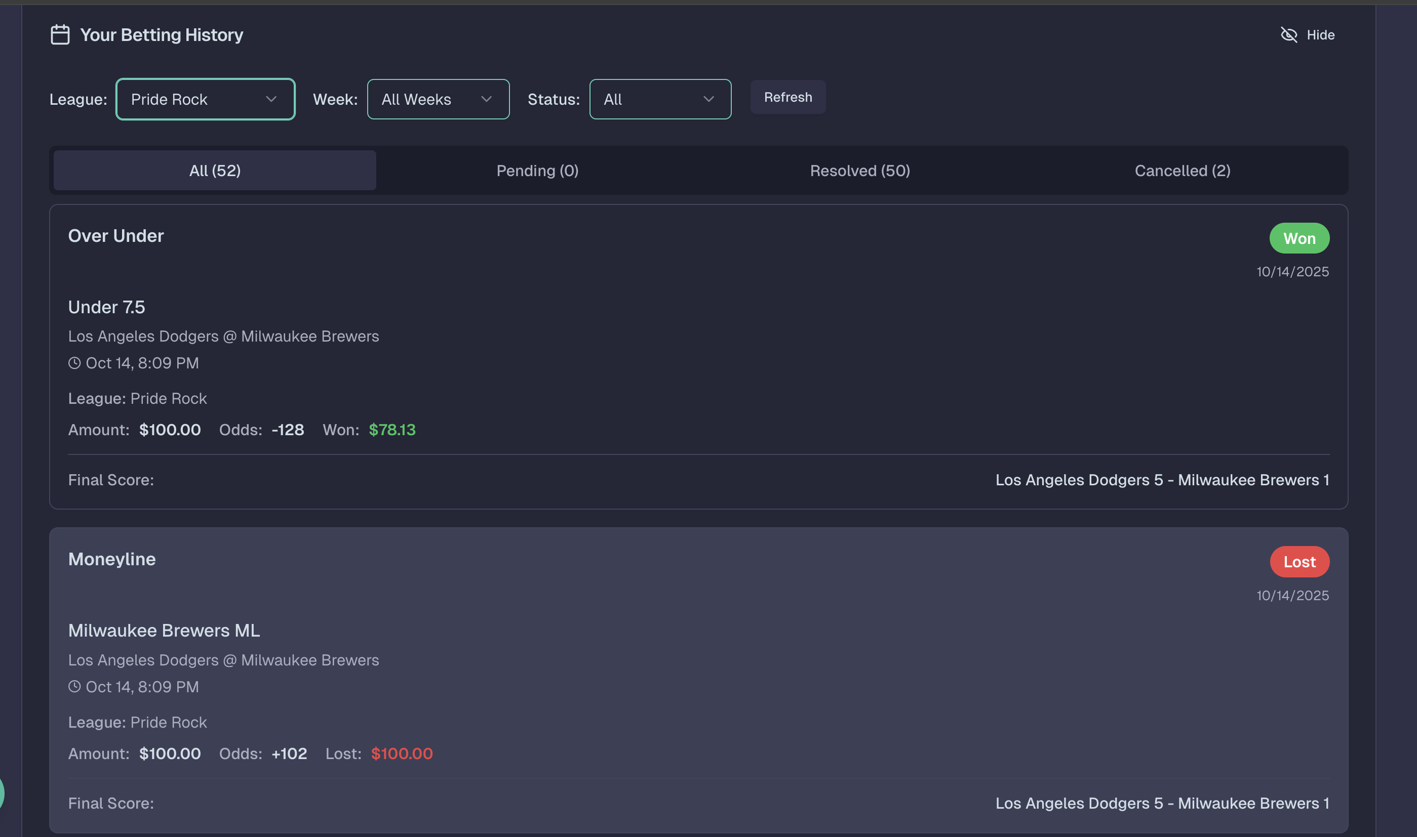 Fantasy Gambling League gallery image