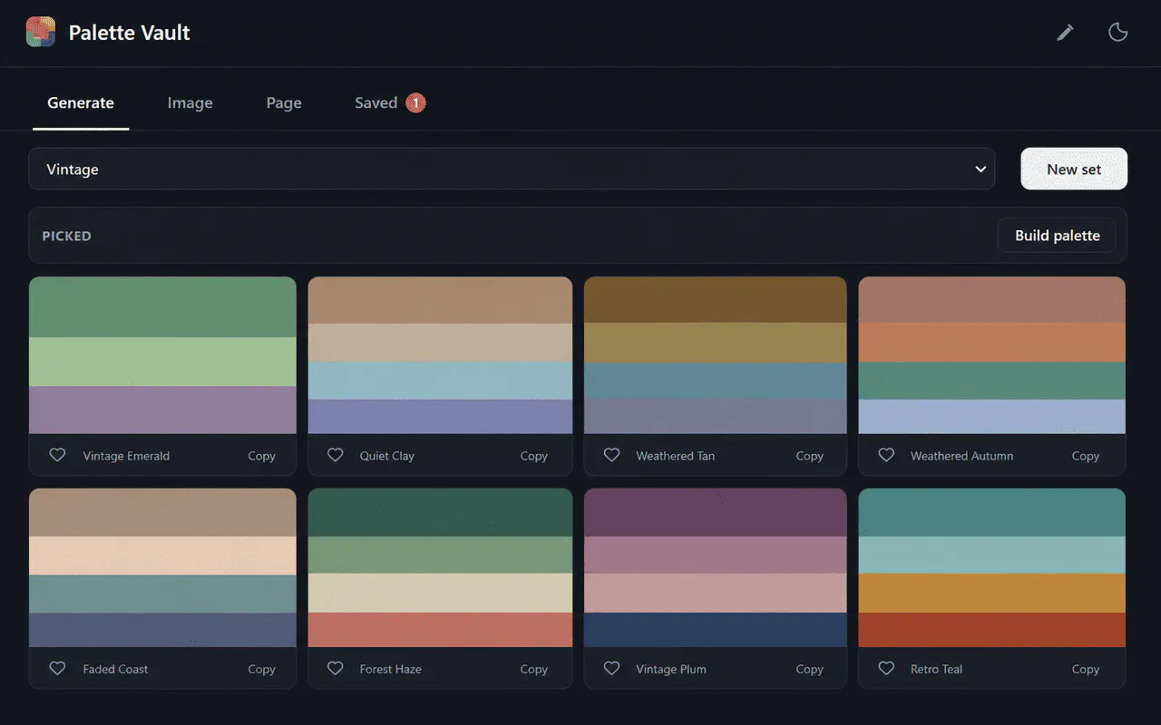Palette Vault Chrome Extention