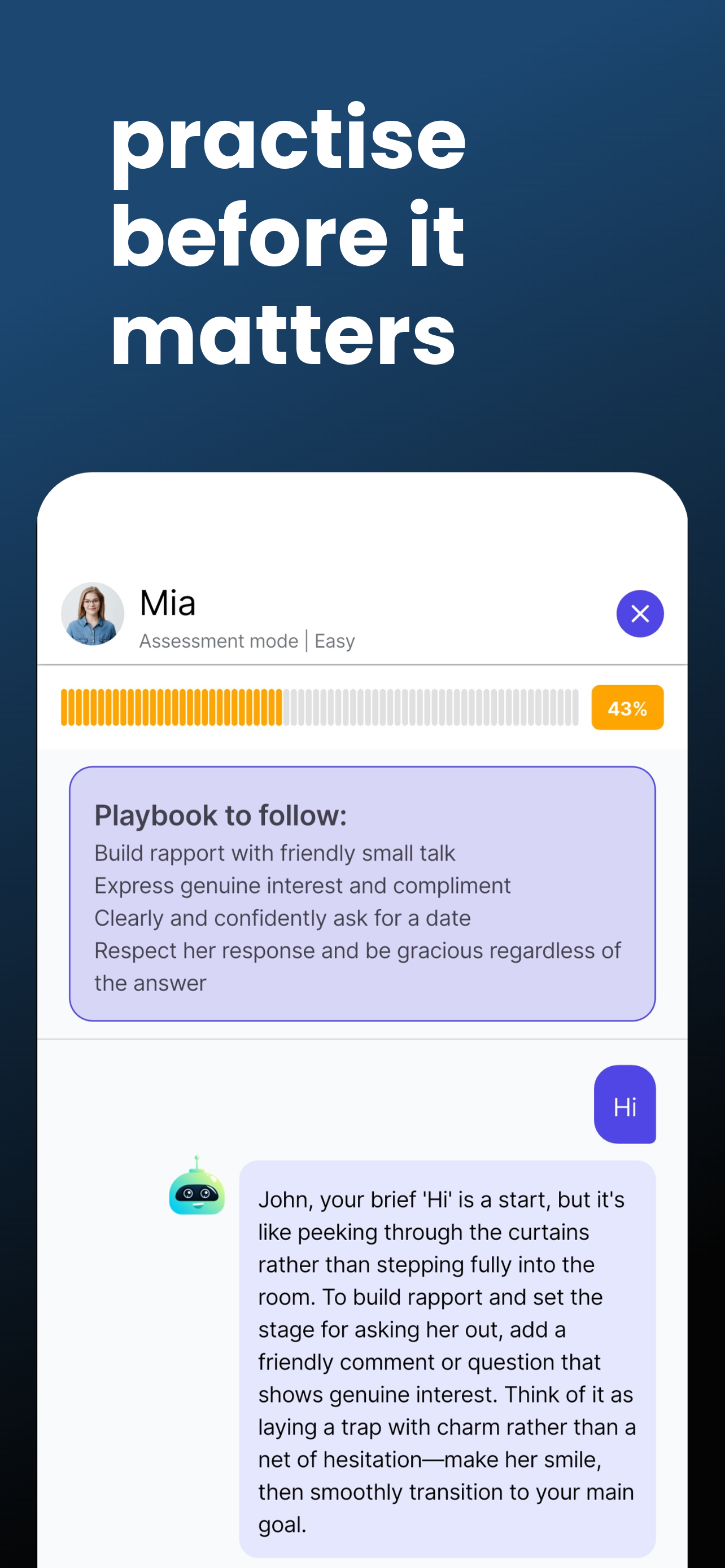 Smooth Operator: Convo Coach - Main product screenshot demonstrating key features and user interface