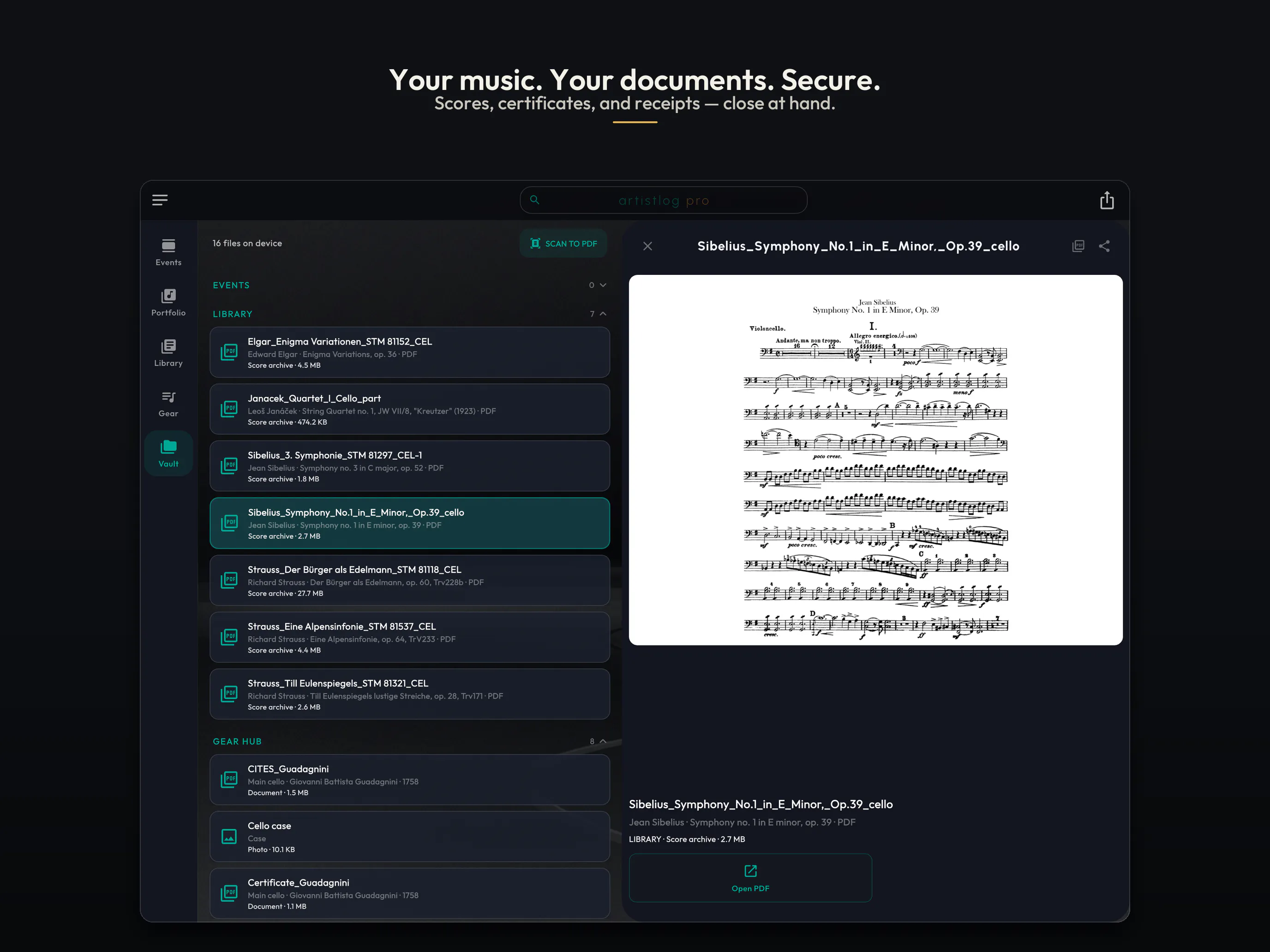 ArtistLog - Concerts, repertoire & gear gallery image