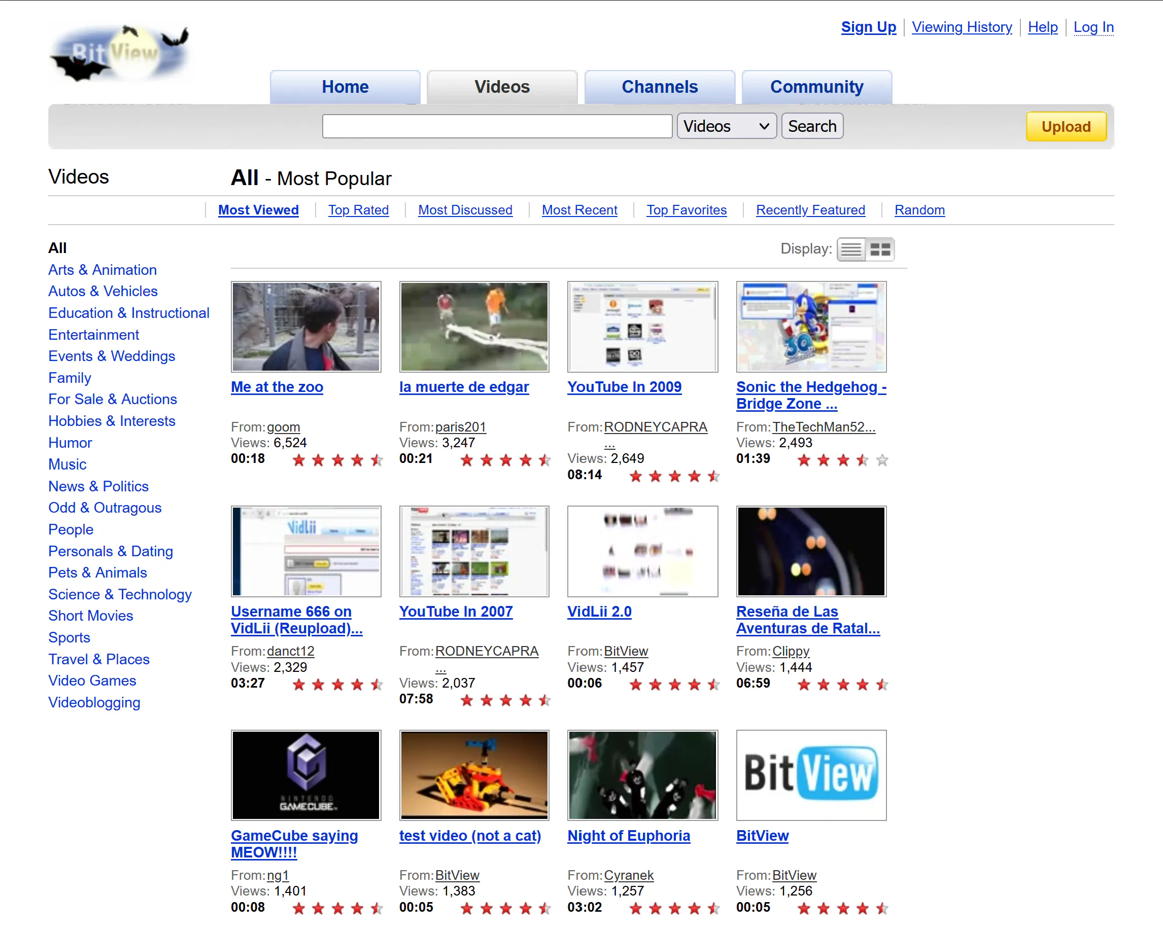 BitView: BitView is a faithful recreation of YouTube 2008 | Product Hunt