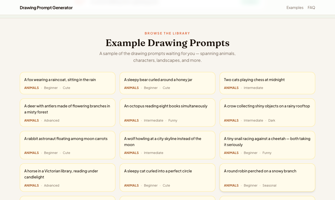 Drawing Prompt Generator gallery image
